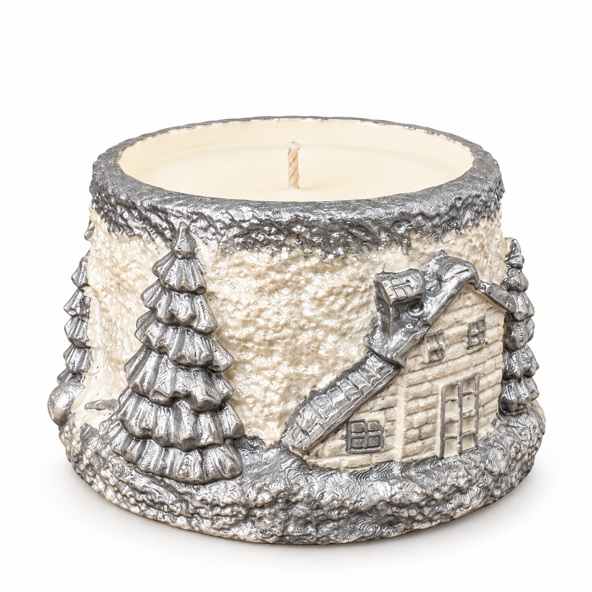 Candle - Snow Town (silver)