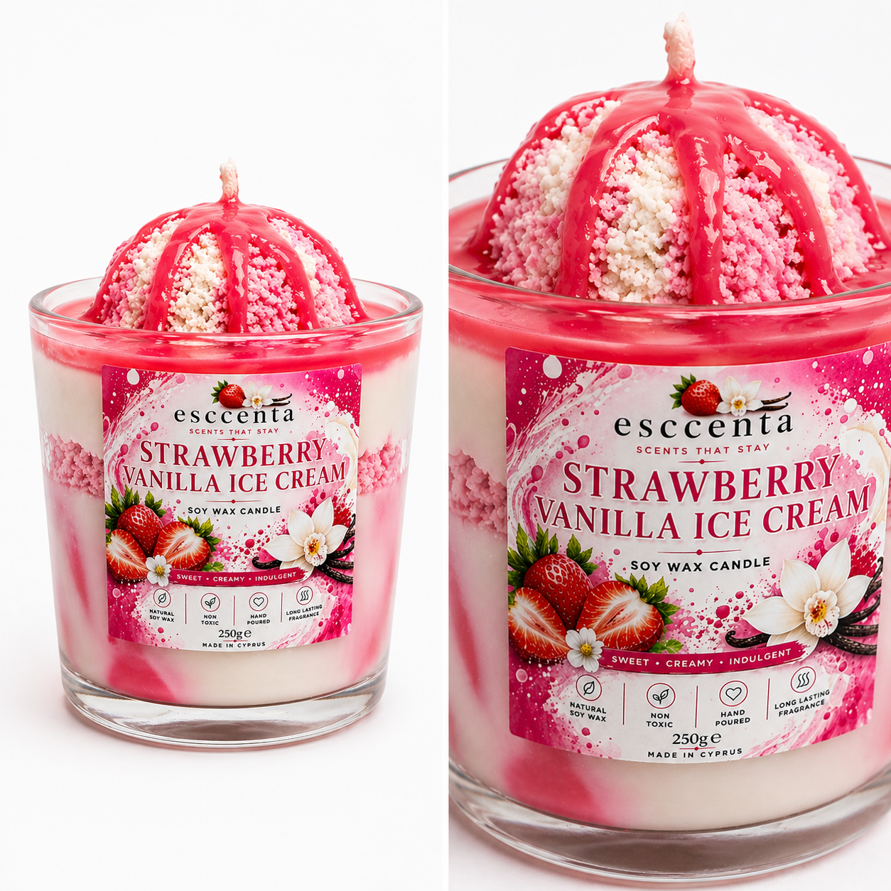 Candle - Strawberry Vanilla Ice cream